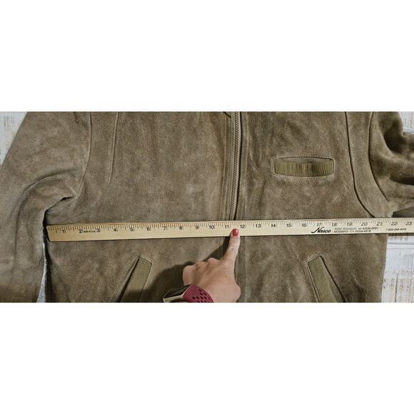 VINTAGE 80s In Crowd‎ by Celebration Leather Cowhide Bomber Jacket Sz Med - Picture 6 of 13